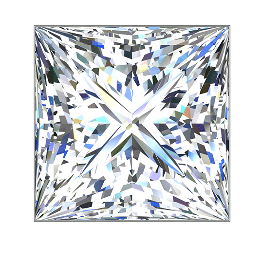 3.04 ct E VVS2 Princess Shape Lab-grown Diamond