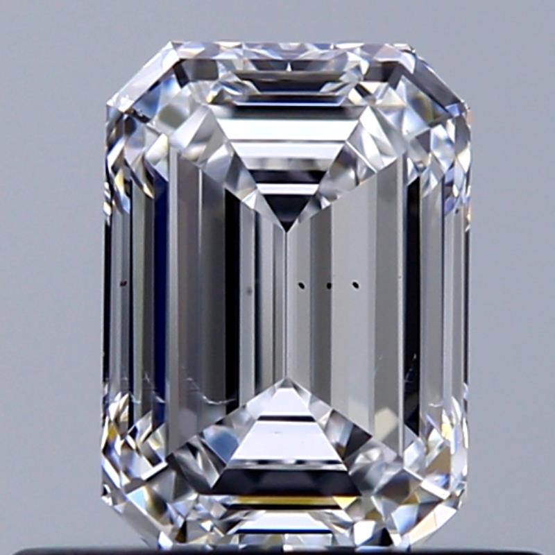 0.58 ct D SI2 Emerald Shape Natural Diamond
