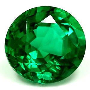 1.39 ct Round Green Natural Emerald