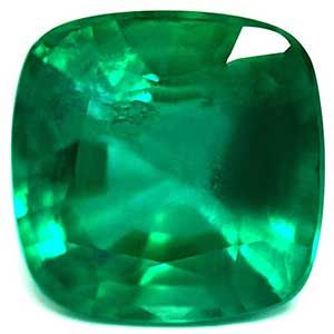 4.69 ct Cushion Green Natural Emerald