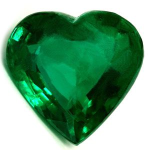 1.67 ct Heart Green Natural Emerald