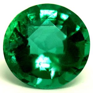 1.34 ct Round Green Natural Emerald