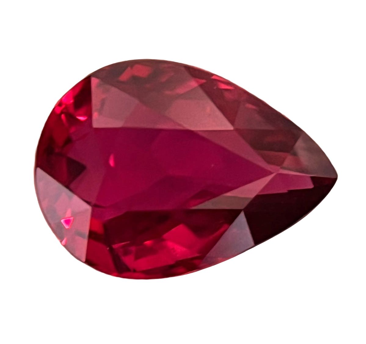 4.02 ct Pear Red Natural Ruby