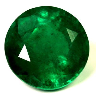 3.04 ct Round Green Natural Emerald