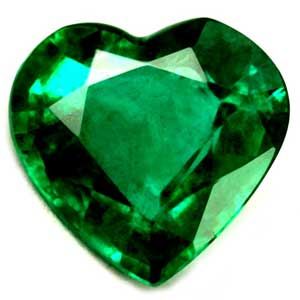 1.27 ct Heart Green Natural Emerald