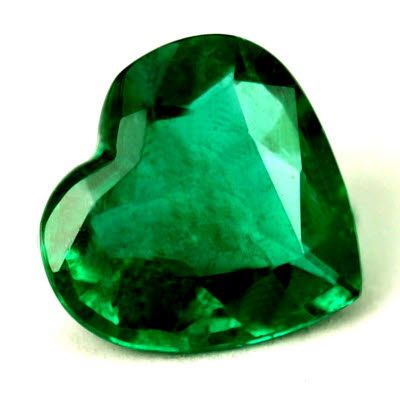 1.27 ct Heart Green Natural Emerald