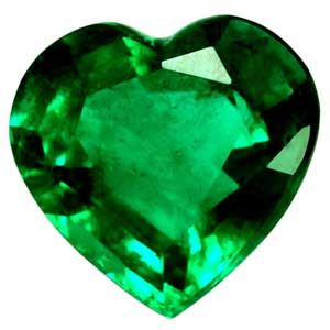 1.55 ct Heart Green Natural Emerald