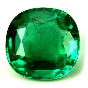2.57 ct Cushion Green Natural Emerald