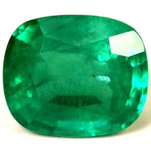 3.96 ct Cushion Green Natural Emerald