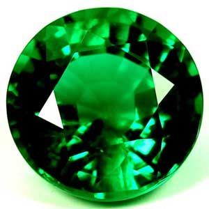 1.54 ct Round Green Natural Emerald
