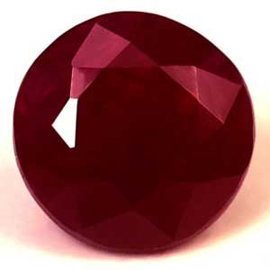 0.96 ct Round Red Natural Ruby