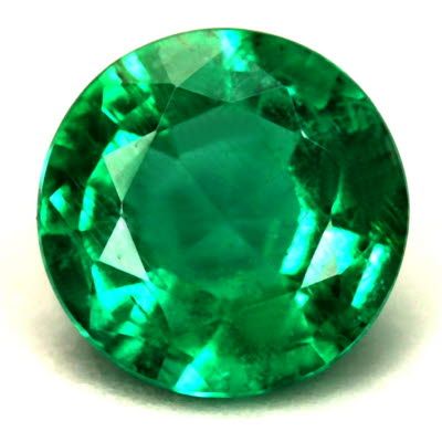 0.94 ct Round Green Natural Emerald