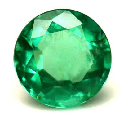 0.96 ct Round Green Natural Emerald