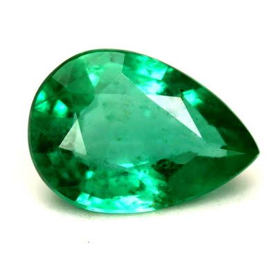 1.01 ct Pear Green Natural Emerald