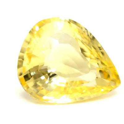 3.01 ct Pear Yellow Natural Sapphire