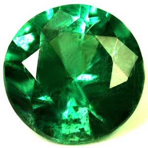 0.97 ct Round Green Natural Emerald