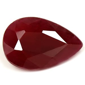 1.92 ct Pear Red Natural Ruby