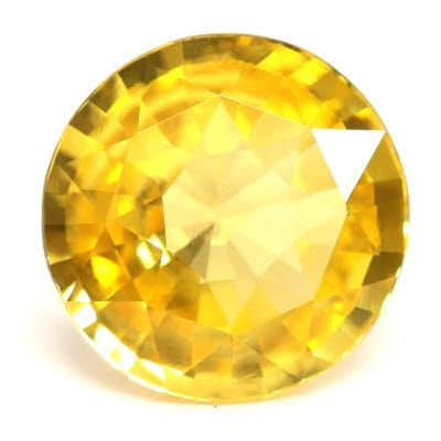 1.55 ct Round Yellow Natural Sapphire