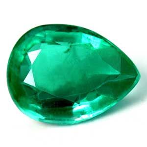 1.37 ct Pear Green Natural Emerald