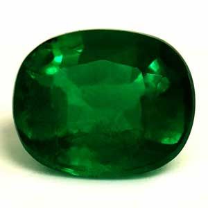 0.45 ct Cushion Green Natural Emerald