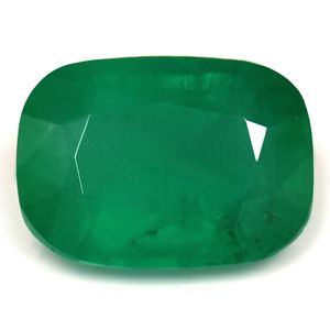 1.54 ct Cushion Green Natural Emerald