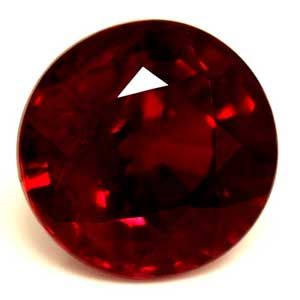 0.77 ct Round Red Natural Ruby