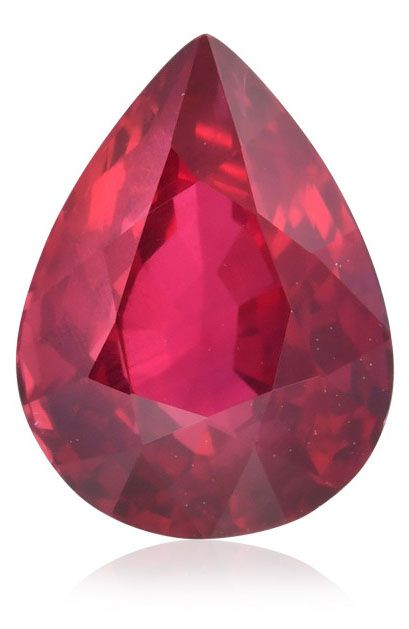 3.01 ct Pear Red Natural Ruby