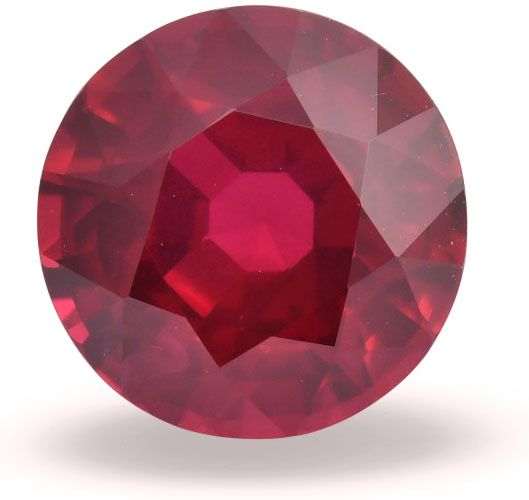 5.08 ct Round Red Natural Ruby