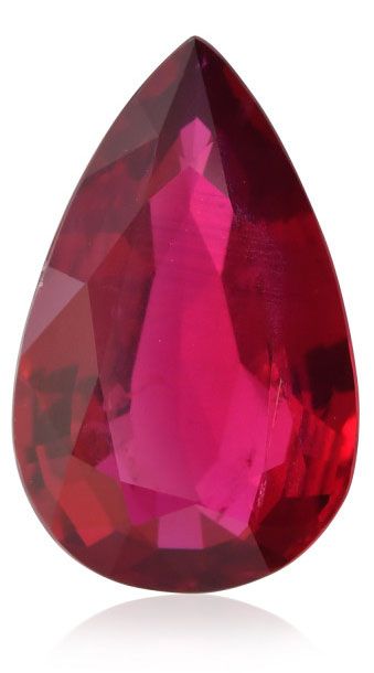 3.18 ct Pear Red Natural Ruby