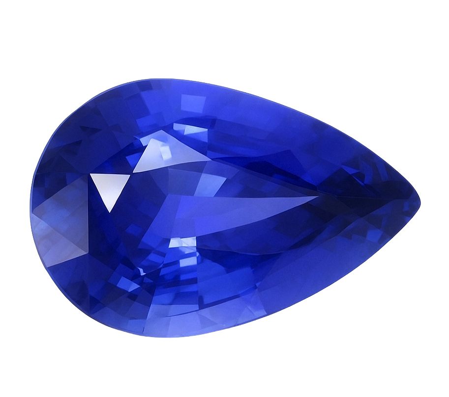 3.07 ct Pear Blue Natural Sapphire