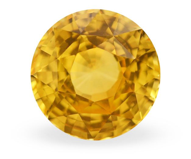 3.53 ct Round Yellow Natural Sapphire