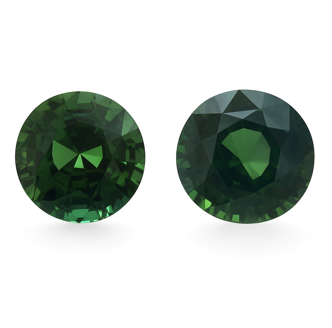 7.21 ct Round Green Natural Sapphire