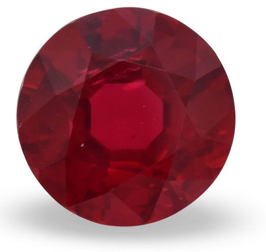 1.72 ct Round Red Natural Ruby