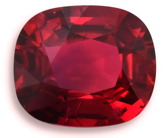 3.18 ct Cushion Red Natural Ruby