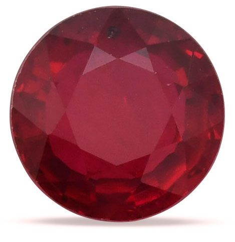 1.90 ct Round Red Natural Ruby