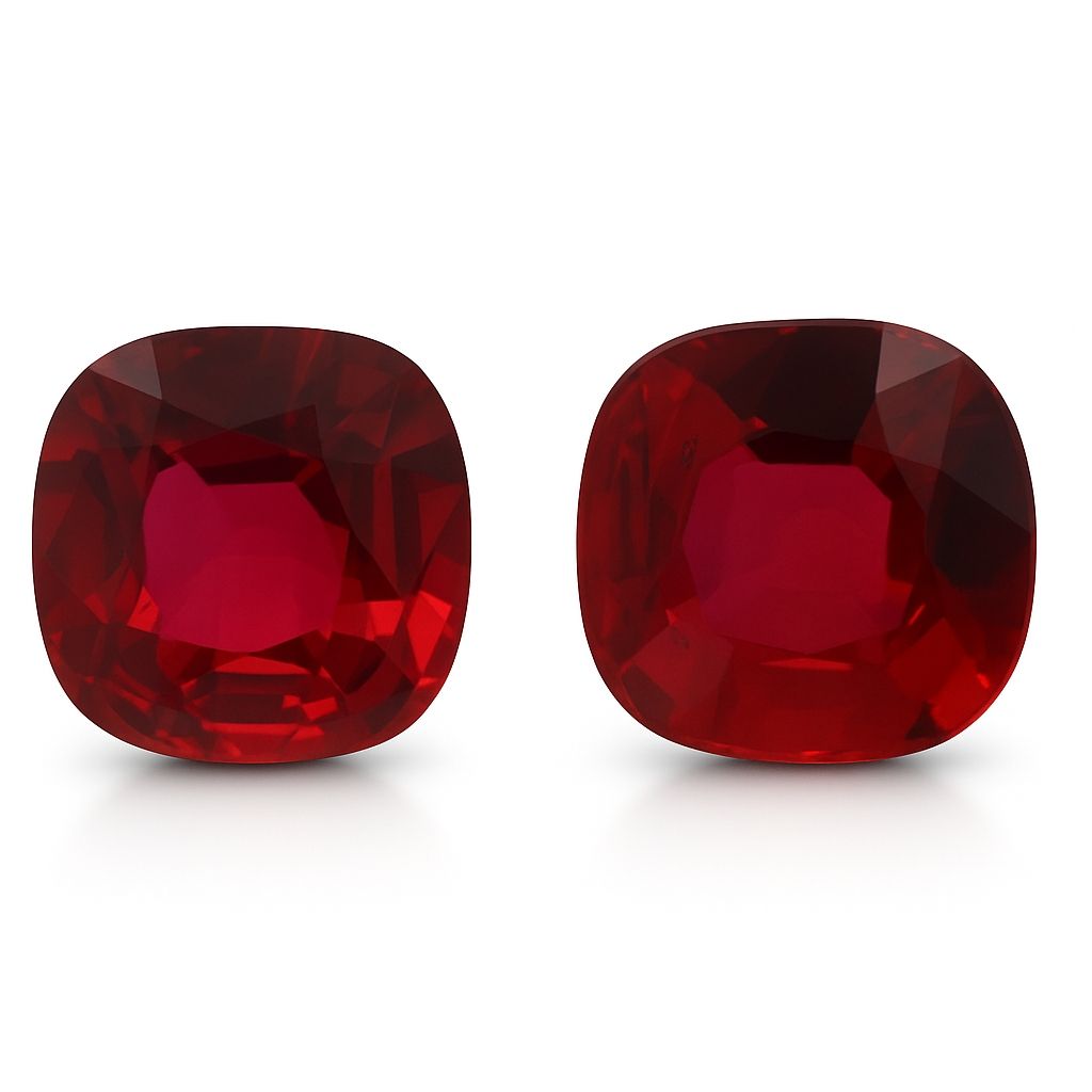 2.10 ct Cushion Red Natural Ruby