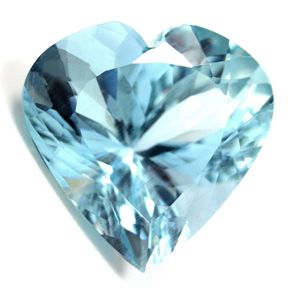 26.32 ct Heart Blue Natural Aquamarine