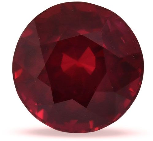 2.01 ct Round Red Natural Ruby