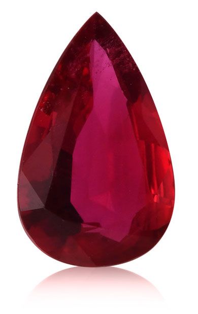 3.05 ct Pear Red Natural Ruby