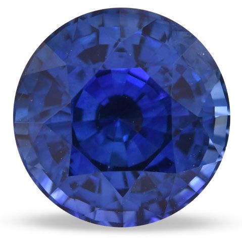 4.14 ct Round Blue Natural Sapphire