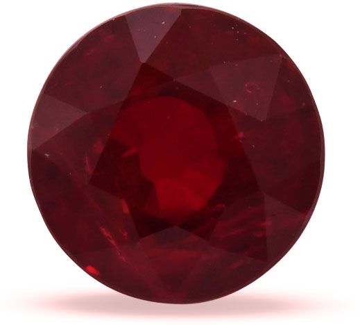 2.55 ct Round Red Natural Ruby