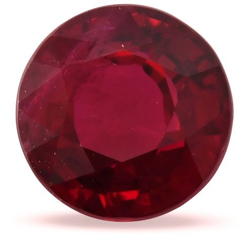 2.20 ct Round Red Natural Ruby