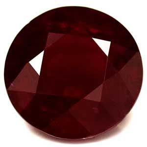 4.06 ct Round Red Natural Ruby