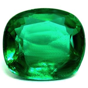 0.99 ct Cushion Green Natural Emerald