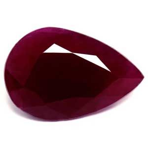 3.22 ct Pear Red Natural Ruby