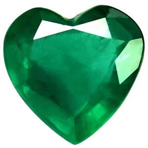 1.76 ct Heart Green Natural Emerald