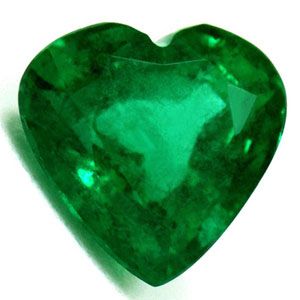 1.02 ct Heart Green Natural Emerald