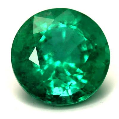 2.25 ct Round Green Natural Emerald