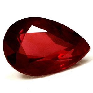 0.93 ct Pear Red Natural Ruby