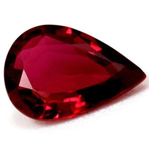 0.62 ct Pear Red Natural Ruby